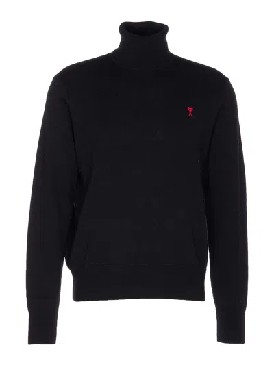 AMI ALEXANDRE MATTIUSSI SUÉTER CUELLO REDONDO - NEGRO