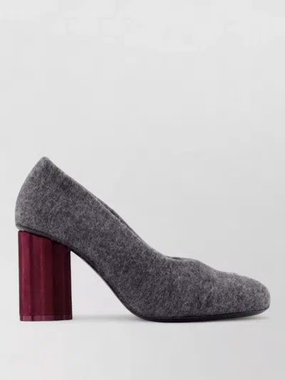 AMI ALEXANDRE MATTIUSSI SV809 BLOCK HEEL PUMPS MOHAIR