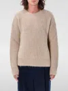 Ami Alexandre Mattiussi Ami Paris Chunky Hair Mohair Sweater In Beige