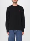 Ami Alexandre Mattiussi Ami Paris Ami De Coeur Wool Crewneck Sweater In Black