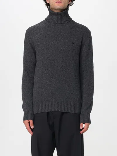 Ami Alexandre Mattiussi Sweater Ami Paris Men Color Charcoal In Gray