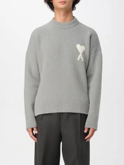 Ami Alexandre Mattiussi Sweater Ami Paris Men Color Grey In Gray