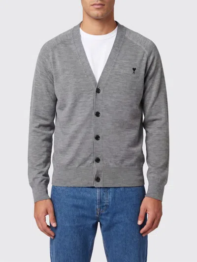 Ami Alexandre Mattiussi Sweater Men Ami Paris In Gray