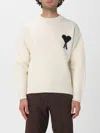 Ami Alexandre Mattiussi Ami Paris Ami De Coeur Crewneck Knitted Jumper In White