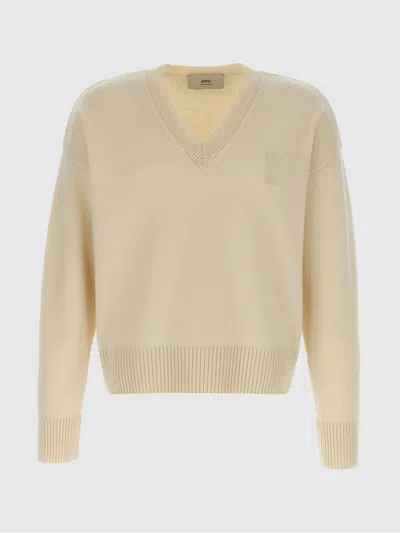 Ami Alexandre Mattiussi Sweater Ami Paris Woman Color Beige In Neutral