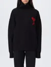 Ami Alexandre Mattiussi Ami Woman Black Wool Sweater In Black