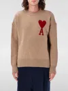 Ami Alexandre Mattiussi Adc Wool Sweater In Camel
