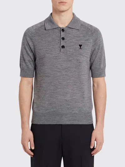 Ami Alexandre Mattiussi Sweater Woman Ami Paris In Brown