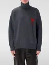 Ami Alexandre Mattiussi Sweater Ami Paris Woman Color Grey In Gray
