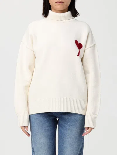 Ami Alexandre Mattiussi Sweater Ami Paris Woman Color White