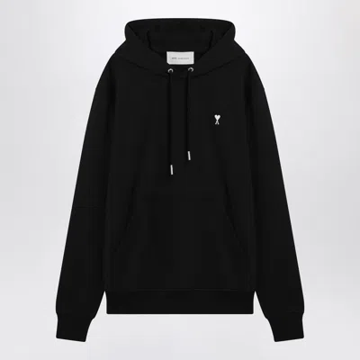 Ami Alexandre Mattiussi Ami Paris Heartfelt Pullover Hoodie For Men In Black