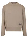 AMI ALEXANDRE MATTIUSSI SWEATER WITH EMBROIDERED LOGO