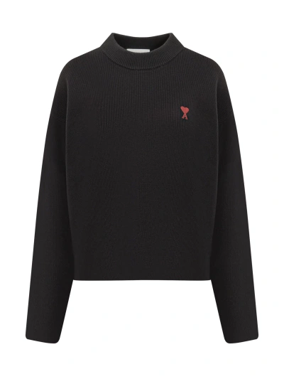 Ami Alexandre Mattiussi Sweater With Logo In Black