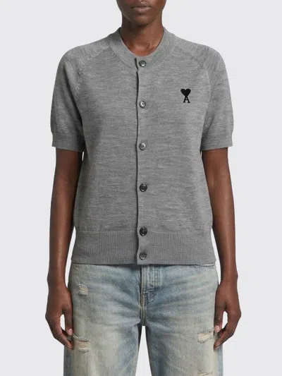 Ami Alexandre Mattiussi Sweater Ami Paris Woman Color Black In Gray