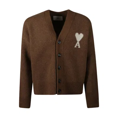 Ami Alexandre Mattiussi Sweaters Brown
