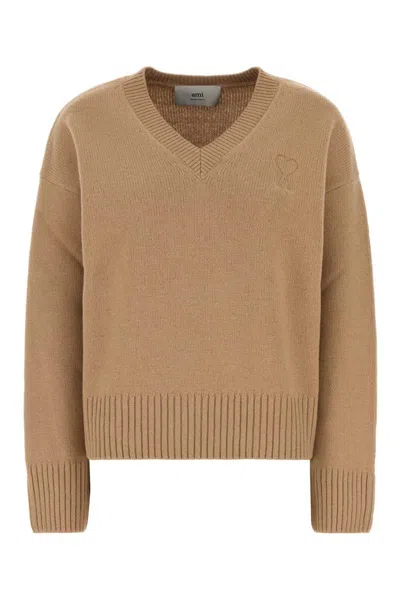 Ami Alexandre Mattiussi Sweaters In Brown