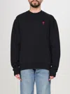 Ami Alexandre Mattiussi Ami De Coeur Logo-embroidered Pullover Sweatshirt In Black
