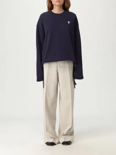 Ami Alexandre Mattiussi Sweatshirt Ami Paris Woman Color Blue