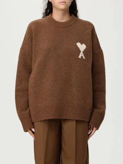 Ami Alexandre Mattiussi Sweatshirt Ami Paris Woman Color Brown