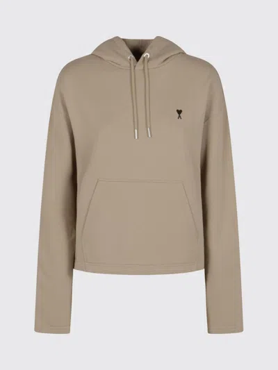 Ami Alexandre Mattiussi Sweatshirt Ami Paris Woman Color Coffee In Nude