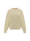 Ami Alexandre Mattiussi Ami Paris Logo Detailed Crewneck Sweatshirt In Beige