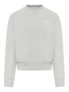 Ami Alexandre Mattiussi Logo-print Cotton Sweatshirt In Grey