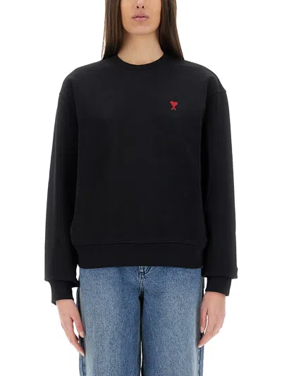 AMI ALEXANDRE MATTIUSSI SWEATSHIRT WITH LOGO