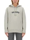 Ami Alexandre Mattiussi Hooded Varsity Sweat In Grey