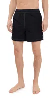 Ami Alexandre Mattiussi Swim Shorts Nylon Contrast Stitching In Black