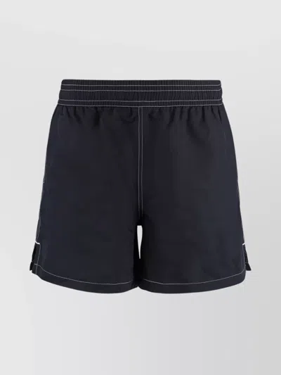 Ami Alexandre Mattiussi Swim Shorts Nylon Contrast Stitching In Black