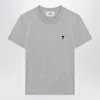 Ami Alexandre Mattiussi Ami Paris T-shirt Ami De Coeur Grey In Cotton Men In Gray