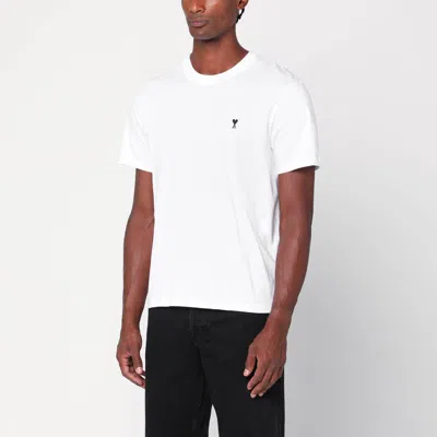Ami Alexandre Mattiussi Heart Logo Crew Neck T-shirt In White