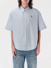 Ami Alexandre Mattiussi Ami Paris  Light Blue Cotton Button-down Shirt In Blau
