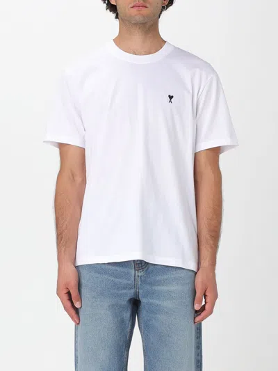 Ami Alexandre Mattiussi T-shirt Ami Paris Men Color White In Yellow