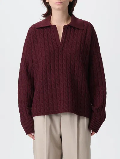AMI ALEXANDRE MATTIUSSI POLO SHIRT AMI PARIS WOMAN COLOR BURGUNDY,H41355050