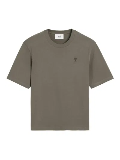 Ami Alexandre Mattiussi Ami Paris Oversized Tonal Adc T Shirt In Grey
