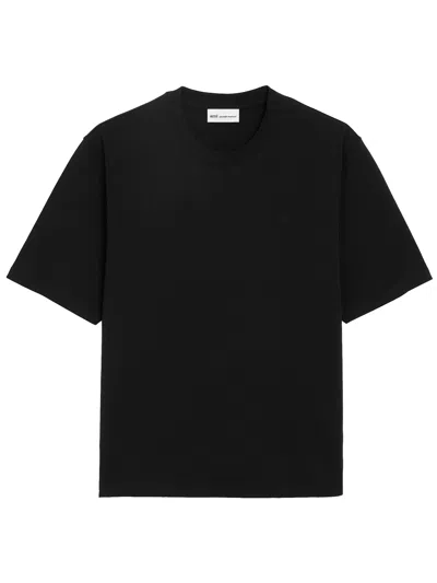 Ami Alexandre Mattiussi Ami De Coeur Embroidery T-shirt In Black