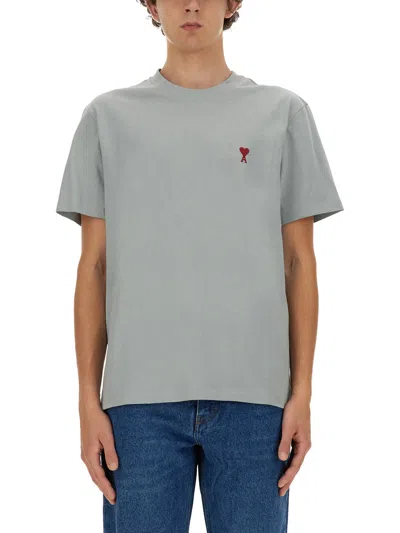 Ami Alexandre Mattiussi T-shirt With Logo In Blue