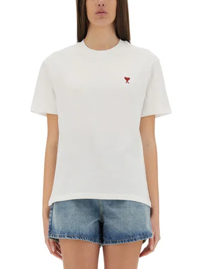 Ami Alexandre Mattiussi T-shirt With Logo In White