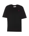 Ami Alexandre Mattiussi T-shirt With Round Neck And Short Sleeves In Black