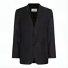 Ami Alexandre Mattiussi Tailored Black Suit Jacket With Notch Lapels In Black