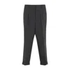 Ami Alexandre Mattiussi Tailored Grey Trousers With Pleated Front In Black