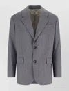 Ami Alexandre Mattiussi Ami Single-breasted Grey Virgin Wool Blazer With Classic Lapel In Gray