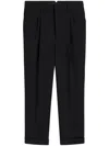 Ami Alexandre Mattiussi Pleated Straight-leg Trousers In Black