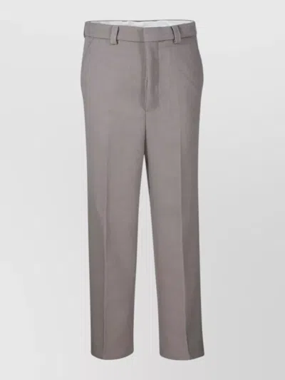 Ami Alexandre Mattiussi Ami Paris Straight-leg Pleat-detailed Trousers In Gray