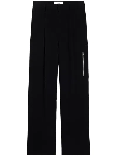 Ami Alexandre Mattiussi Tailored Wide-leg Trousers In Black