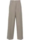Ami Alexandre Mattiussi Tailored Wide-leg Trousers In Neutrals