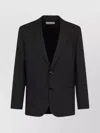 Ami Alexandre Mattiussi Tailored Wool Blazer With Notch Lapel And Pockets In Black