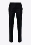 Ami Alexandre Mattiussi Tailored Virgin Wool Slim-fit Trousers In Navy