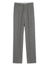 Ami Alexandre Mattiussi Grey Wool Large Fit Trousers Grey In Gray